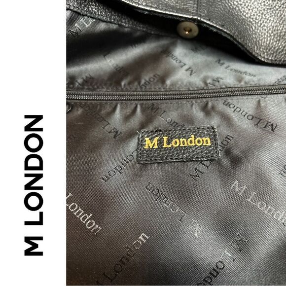 M.‎ London Black Pebbled Leather Shoulder or Tote Bag - Picture 4 of 4